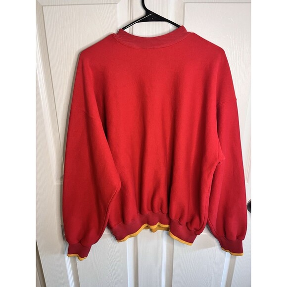 Vintage Kansas City Chiefs Crewneck Sweatshirt Unisex Size XL Red Yellow - Picture 7 of 9